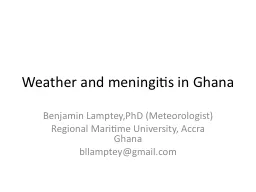 Weather and meningitis in Ghana