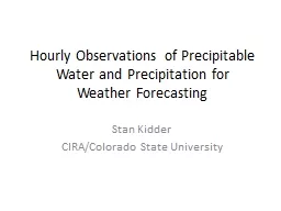 Hourly Observations of  Precipitable Water