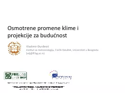 Osmotrene  promene klime i projekcije