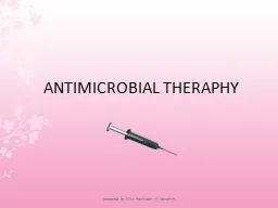 Antimicrobial  theraphy prepared by Miss Rashidah Hj Iberahim