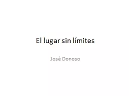 El lugar sin límites  José Donoso