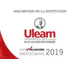 PPT-2019 DESCRIPCIÓN DE LA INSTITUCIÓN