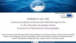CMEMS in situ TAC Copernicus Marine Environment Monitoring Service