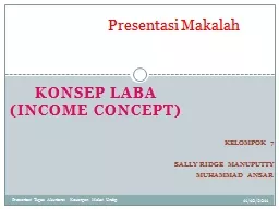 KONSEP LABA (INCOME CONCEPT)