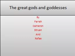 PPT-The great gods and goddesses