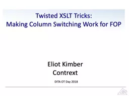 Twisted XSLT Tricks:  Making Column Switching Work for FOP