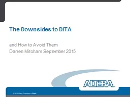 PPT-The Downsides to DITA and How to Avoid