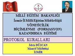 PPT-İdris DÜZCAN Maarif Müfettişi