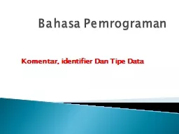 Bahasa   Pemrograman   Komentar