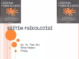 EĞİTİM PSİKOLOJİSİ