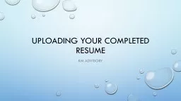 Uploading your completed resume