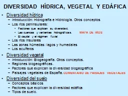 PPT-DIVERSIDAD HÍDRICA, VEGETAL Y EDÁFICA