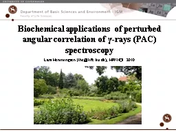 Biochemical applications of perturbed angular correlation of