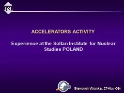 PPT-Accelerators ACTIVITY Experience at the