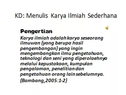 PPT-KD: Menulis Karya Ilmiah