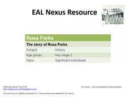 EAL Nexus Resource © Bell Educational Trust 2019         		                		 EAL Nexus