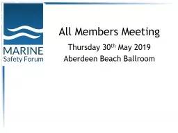 All Members Meeting Thursday 30