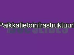 Paikkatietoinfrastruktuuri