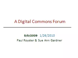 A Digital  Commons Forum