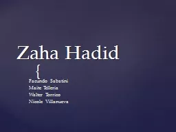 Zaha   Hadid Facundo Sabatini