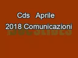 PPT-Cds Aprile 2018 Comunicazioni