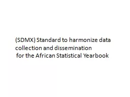 SDMX Standard to harmonize data