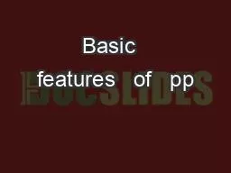 PPT-Basic features of pp