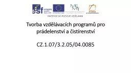 Tvorba vzdělávacích programů pro