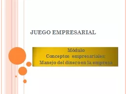 JUEGO EMPRESARIAL Módulo