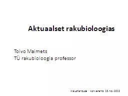 Aktuaalset rakubioloogias