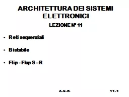 ARCHITETTURA DEI SISTEMI ELETTRONICI