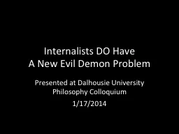 Internalists  DO Have A New Evil Demon Problem