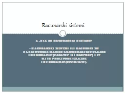 1.Sta  su   racunarski