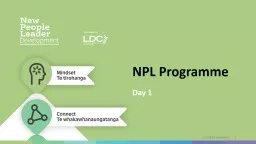 NPL Programme Day 1 1 JULY 2019 Release 01