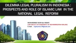 DILEMMA LEGAL PLURALISM IN