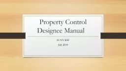 Property Control Designee Manual