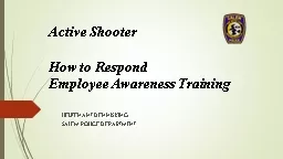 Active Shooter    How to Respond