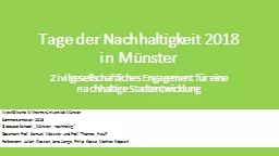 Tage der Nachhaltigkeit 2018 in Münster