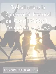 PPT-Treball sobre la Constitució Pastoral del Concili Vaticà