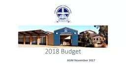 2018 Budget AGM November 2017