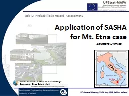 Application of SASHA  for Mt. Etna case