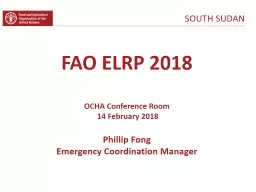 FAO ELRP 2018   OCHA Conference Room