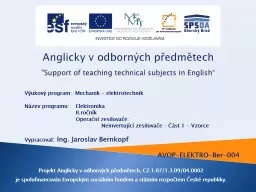 Anglicky v odborných předmětech