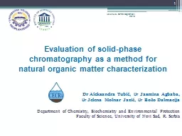 Evaluation of solid-phase chromatography as a method for natural organic matter characterization