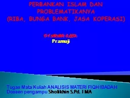 PERBANKAN ISLAM DAN PROBLEMATIKANYA