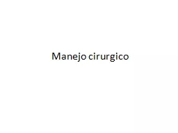 PPT-Manejo cirurgico a operação de