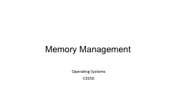 Memory Management Operating Systems