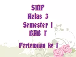 Pertemuan   ke  1 SMP Kelas