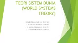 PPT-TEORI SISTEM DUNIA (WORLD SYSTEMS THEORY)