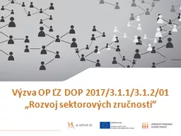 Výzva   OP  ĽZ DOP  2017/3.1.1/3.1.2/01 „Rozvoj sektorových zručností“